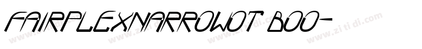 FairplexNarrowOT Boo字体转换